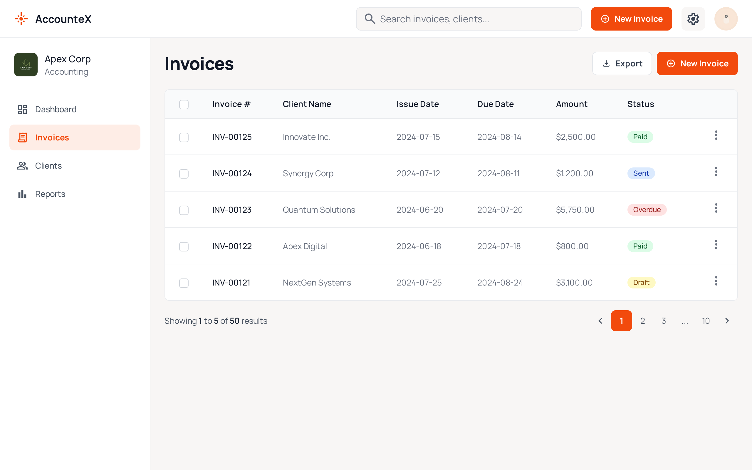 Invoice Management - Track all your invoices