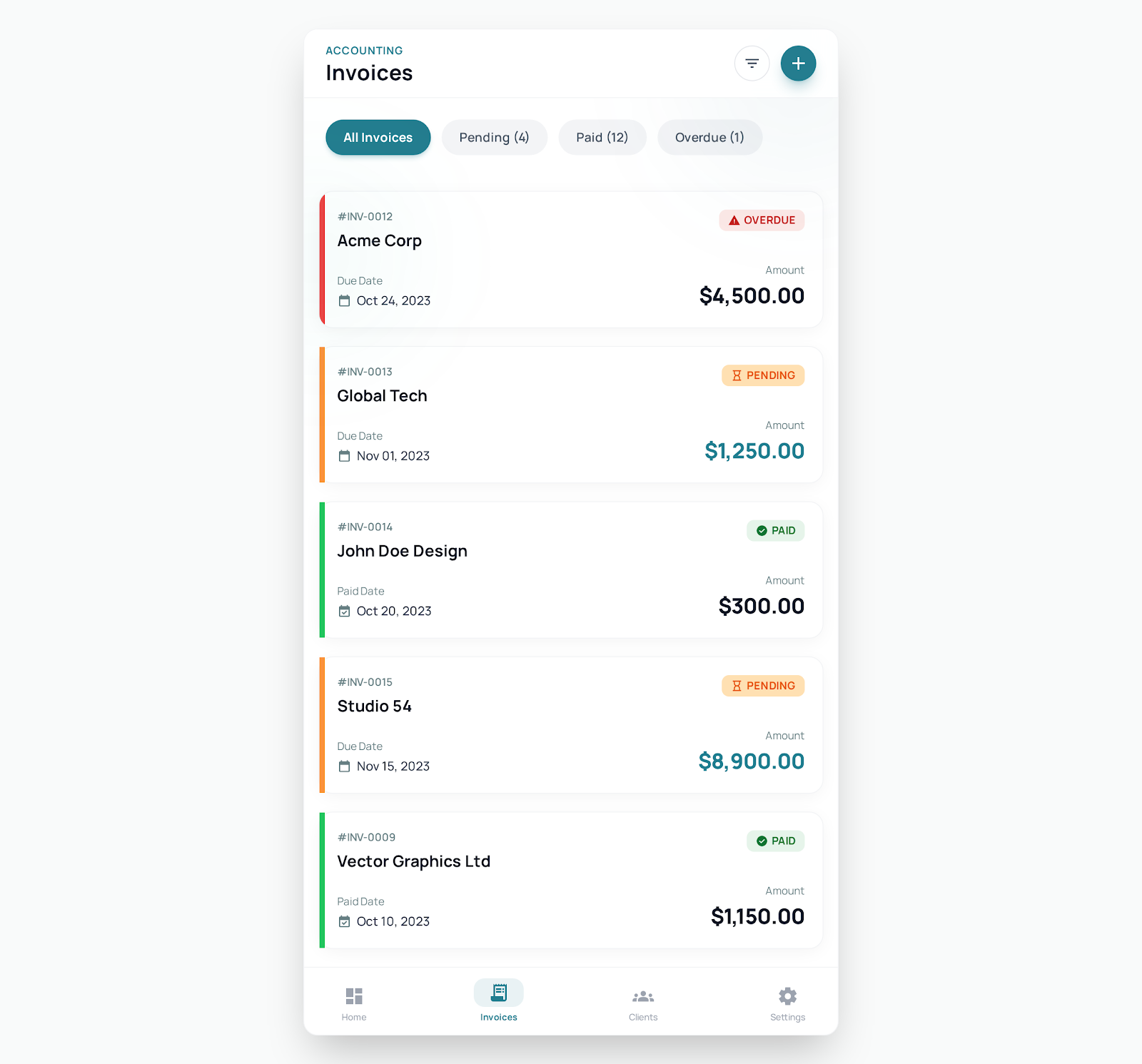 SoupFinance Mobile Interface